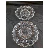 vintage Anchor Hocking clear glass deviled egg