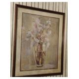 Floral wall art framed art drawings. 24 x 29