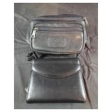 Black Fannie pack bag and wallet