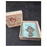 Angels of Love Sterling Silver Brooch/Charm with