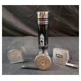 1950s Vintage Eveready Black Silver Flashlight ,
