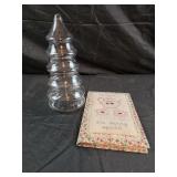 vintage clear glass Christmas tree-shaped candy