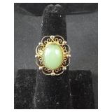 Jade (?) 1/20 12k GF ring - sz 5.5