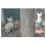Cement cat statues