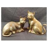 MCM brass cat statues