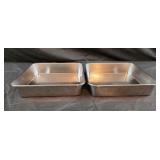 2 west bend stainless steel square pans 9x9x2