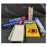 Partial wax paper, aluminum foil (mostly full)