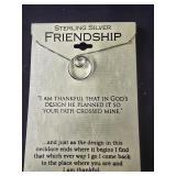 Sterling Silver "Frienship" Charm and Necklace