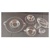 Vintage Imperial Glass Candlewick handled bowls