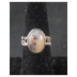Sterling Silver with Agate - 3.1gr - sz 7.5