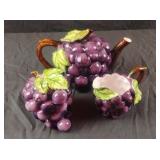 Vintage Japanese Lefton Majolica Grape Tea