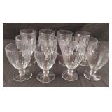 Vintage crystal wine glasses. Set of 12