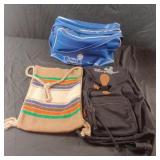 Bags and a small Disney backpack