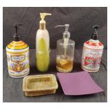 Soap dispensers and soap dishes. No shipping