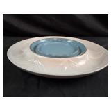 vintage usa pottery serving 14" tray featuring a