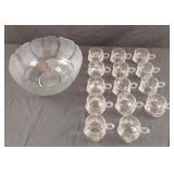 Vintage Arcoroc France Fleur Punch Bowl with