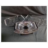 vintage Corning Ware chrome-plated metal