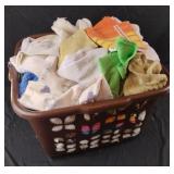 Clothes basket with hand towels and wash cloths