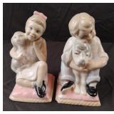 Vintage Tenga boy and girl figurines. Made in