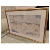 "Gillard Summer Chairs" by Leslie Lane framed