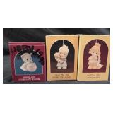 3 Precious Moments ornaments with boxes