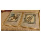 Handcrafted framed fern artwork 25 1/2 x 32