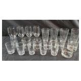 Assorted Clear glassware