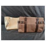 2 large purses, nine west geometric jacquard