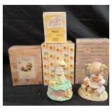 Precious Moments musical figurine,  and other