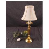 Brass table lamp 12" tall