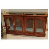 MCM 4 door with glass shelves lighted cradenza