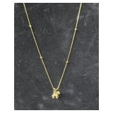 24in Necklace marked 585(14k) with stationary