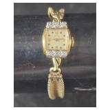 Vintage Lady Elgin Watch - marked 14k on back of