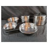 vintage Lifetime stainless steel pots and pans