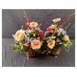 Floral brass flower holders