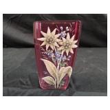 vintage Bohemian cranberry glass tumbler