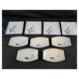 vintage Gumps porcelain koi fish pattern sushi