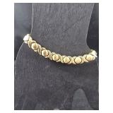 14k "XO" gold bracelet  - 15.4g