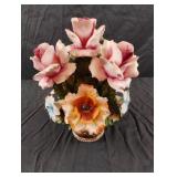 Vintage Capodimonte Italy porcelain flowers