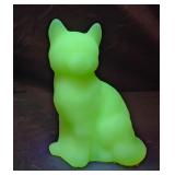 vintage Fenton Art Glass custard glass cat