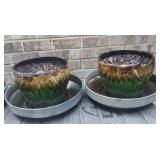 Set of 2 ceramic planters