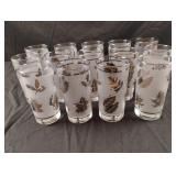Libbey GOLDEN FOLIAGE Leaves Frosted 12oz