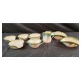 Seagrove NC pottery set green drip