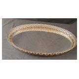 Vintage vanity mirror tray 11 1/2 x 16 1/2