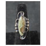 Sterling Ring with Natural Stone - 8.6grTW - sz6