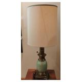 MCM Stiffel Celadon Ostrich Egg Lamp Green