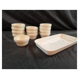 Vintage Homer Laughlin bouillon bowls, lot of 12,