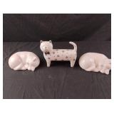 Ceramic cat figurines
