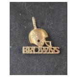 14k Gold "Browns" football helmet charm - 3.4g