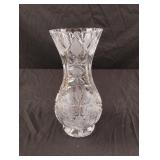 Vintage crystal floral vase
